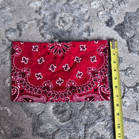 Red Bandana Bandeau Top Size Small - Picture 3 of 5